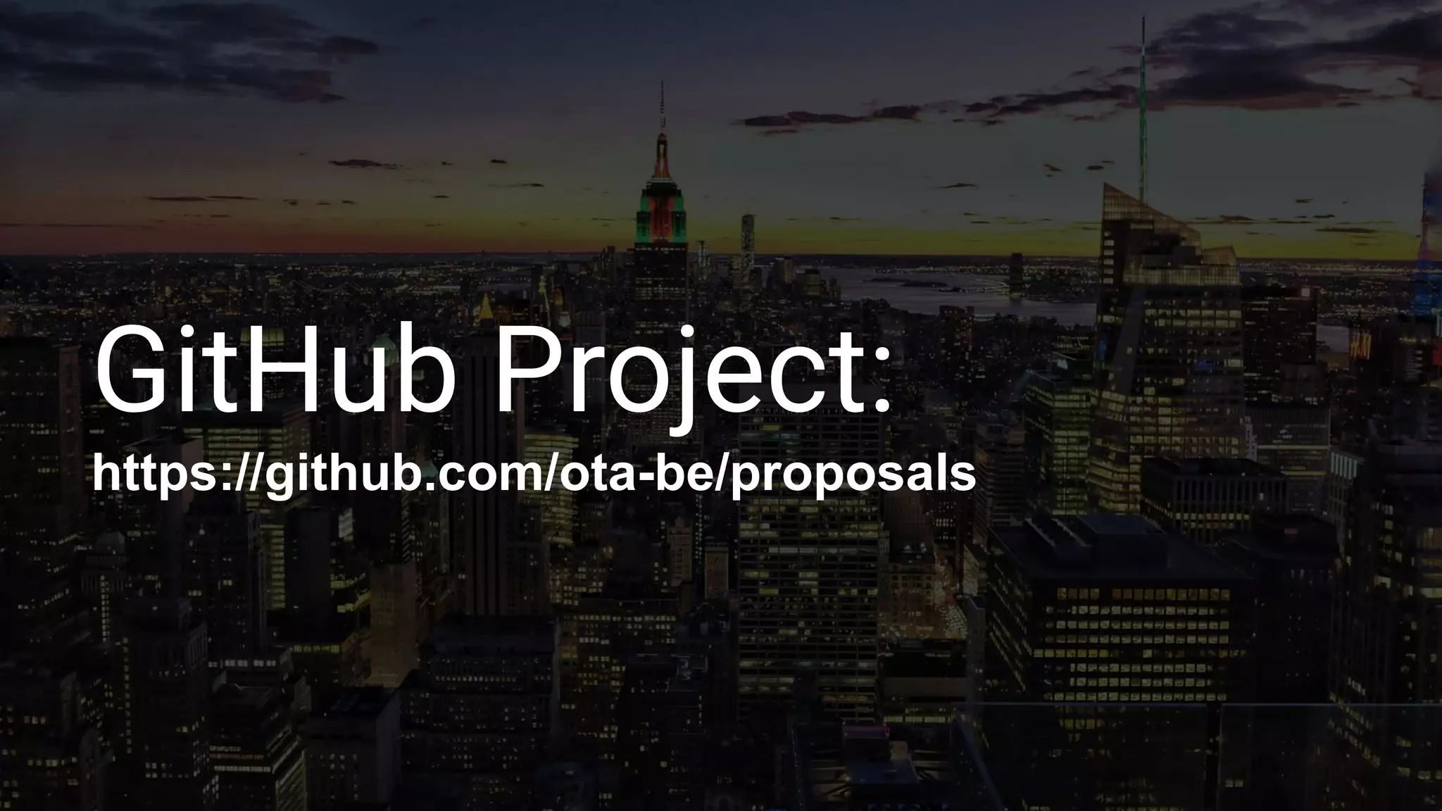 Open Technology Assemby Open Source Support Program