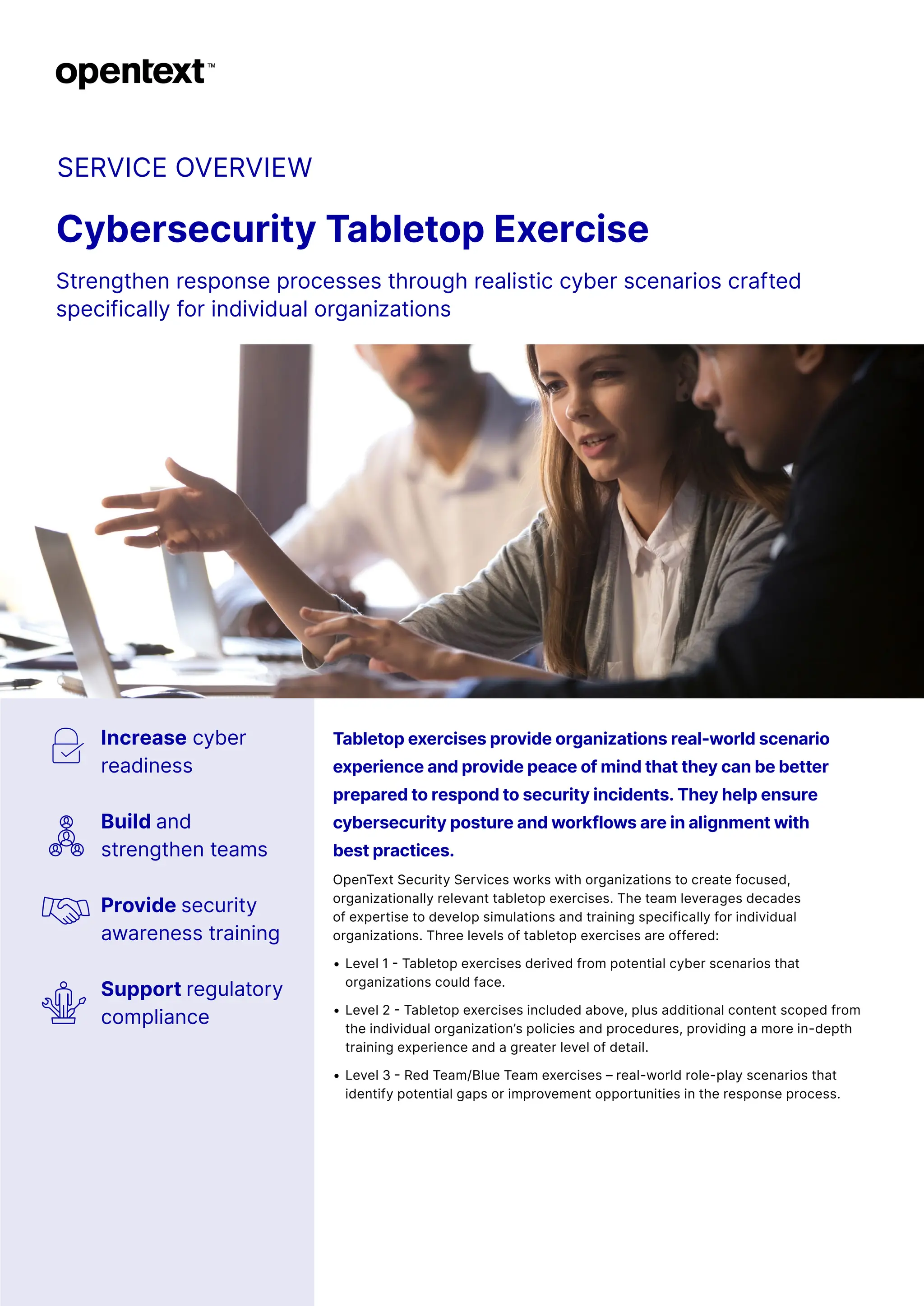 OpenText Cybersecurity Tabletop Exercise PDF