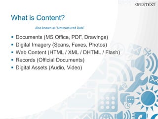 Open text content lifecycle management 2010 | PPTX