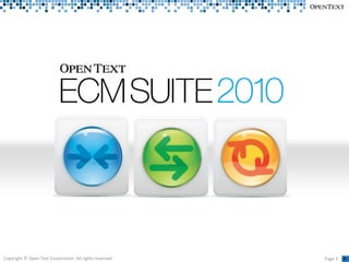 Open text content lifecycle management 2010 | PPTX