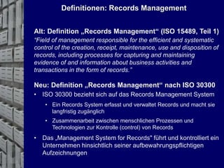 16
© PROJECT CONSULT Unternehmensberatung Dr. Ulrich Kampffmeyer GmbH 2011 / Autorenrecht: <Vorname Nachname> Mrz-15 / Quelle: PROJECT CONSULT 3
Elektronische Archivierung und elektronisches Records Management VSA Jahresversammlung 2012Dr. Ulrich Kampffmeyer
|Introduction|ThePyramidofKnowledge|||
Characters
Data
Knowledge
Information
 