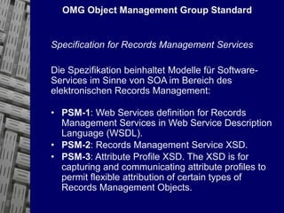 30
© PROJECT CONSULT Unternehmensberatung Dr. Ulrich Kampffmeyer GmbH 2011 / Autorenrecht: <Vorname Nachname> Mrz-15 / Quelle: PROJECT CONSULT 3
Elektronische Archivierung und elektronisches Records Management VSA Jahresversammlung 2012Dr. Ulrich Kampffmeyer
||PointoPointofview|PROJECTCONSULT|||||
EIM COMPONENTS:
“EIM combines functional aspects of
Enterprise Content Management,
Business Process Management,
Enterprise Search, Knowledge
Management, Business Intelligence,
Information Governance, Data
Warehousing, Web 2.0 and
Information Lifecycle Management.”
Ulrich Kampffmeyer, EIM Update 2009
 