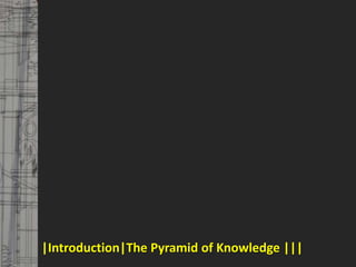 © PROJECT CONSULT Unternehmensberatung Dr. Ulrich Kampffmeyer GmbH 2011   / Autorenrecht: <Vorname Nachname> Mrz-13 / Quelle: PROJECT CONSULT 3




                      |Introduction|The Pyramid of Knowledge |||
Elektronische Archivierung und elektronisches Records Management                                          Dr. Ulrich Kampffmeyer                                                 VSA Jahresversammlung 2012   13
 