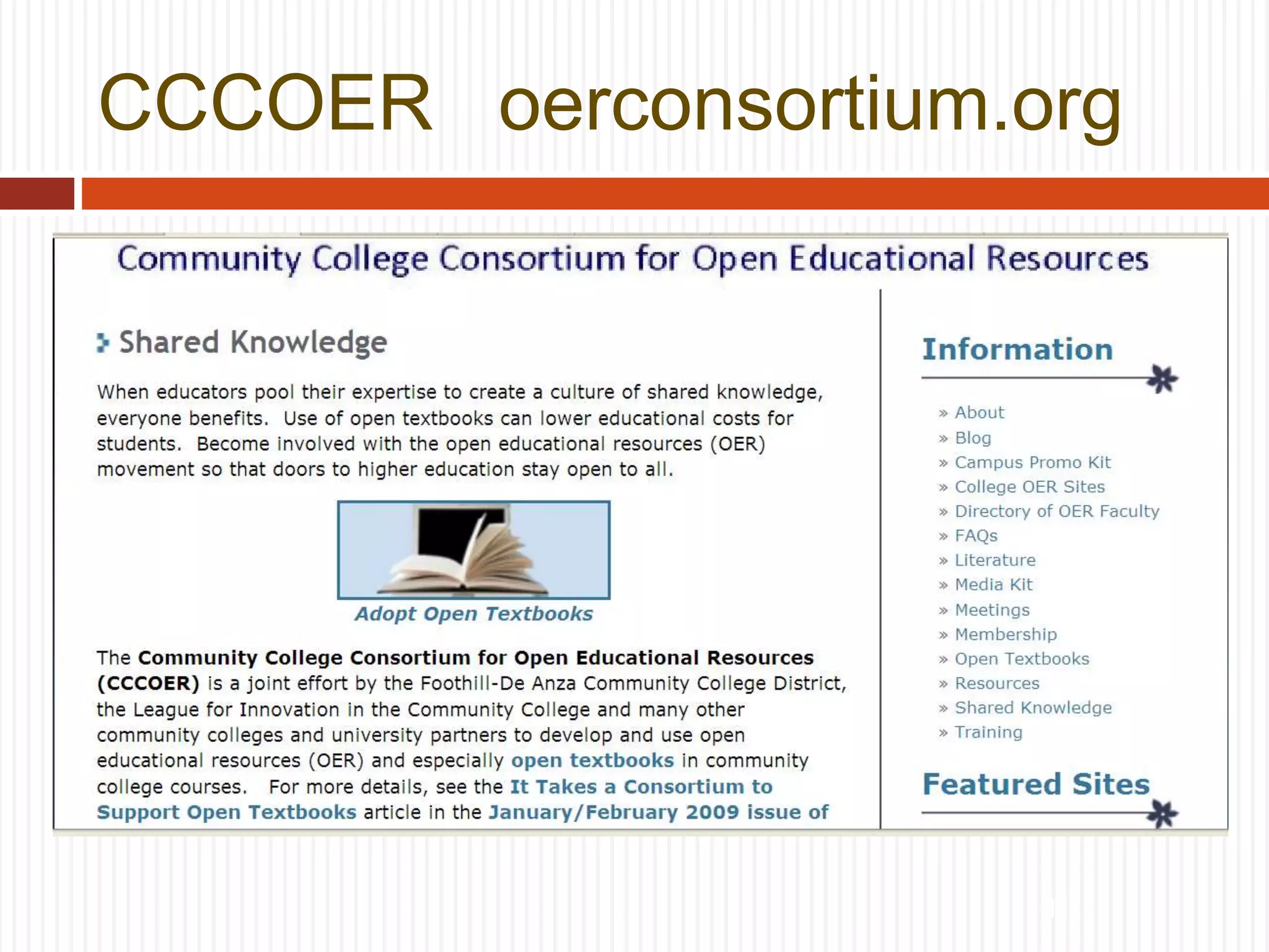 CCCOER oerconsortium.org
11
 