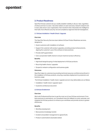 Open text security services catalog | PDF