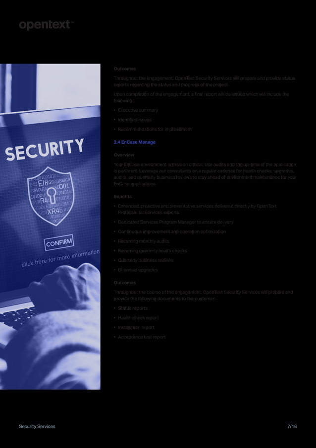 Open text security services catalog PDF