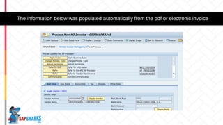 The information below was populated automatically from the pdf or electronic invoice
 