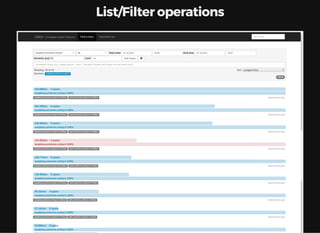 List/Filter operations
 