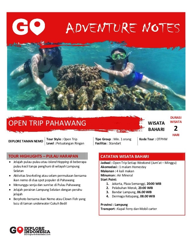 Opentrip Pulau Pahawang Opentrip Pulau Pahawang