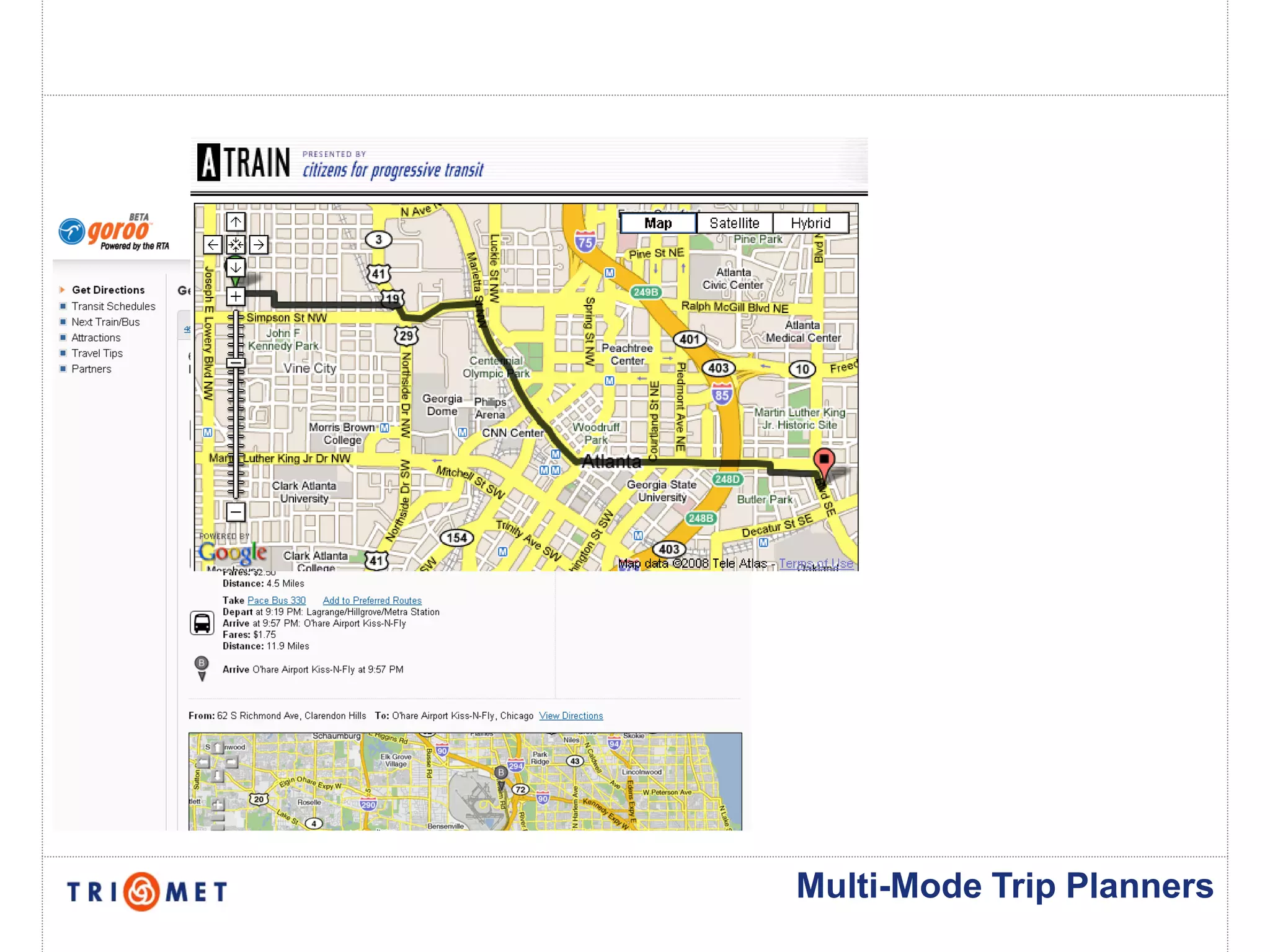 Multi-Mode Trip Planners
 