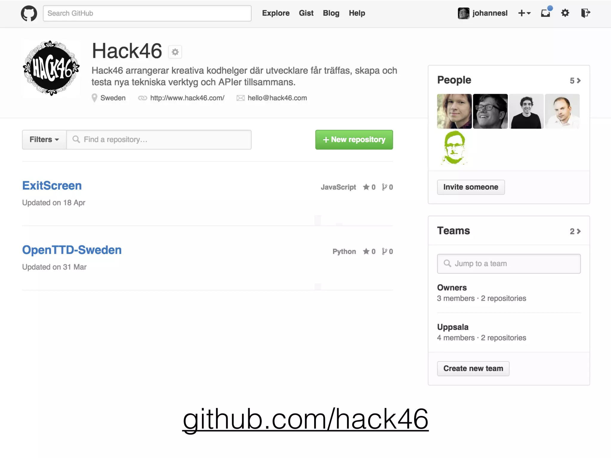 github.com/hack46
 