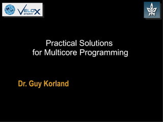 Practical Solutions
for Multicore Programming

Dr. Guy Korland

 