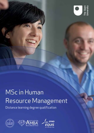 MSc in Human
Resource Management
Distance learning degree qualification
 