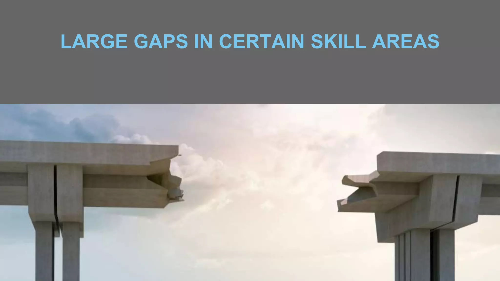 LARGE GAPS IN CERTAIN SKILL AREAS
 