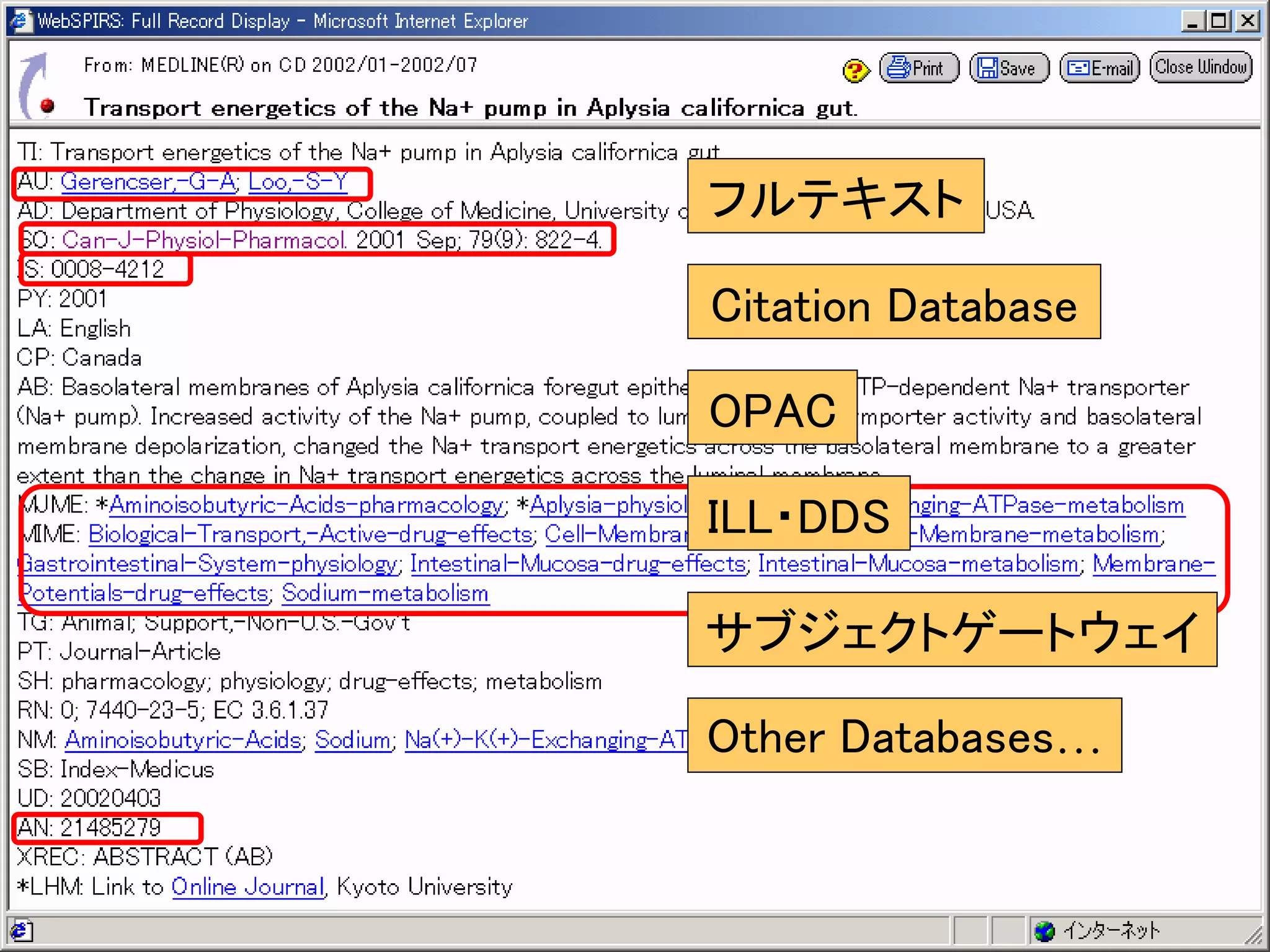 フルテキスト

Citation Database

OPAC

ILL・DDS

サブジェクトゲートウェイ

Other Databases…
 