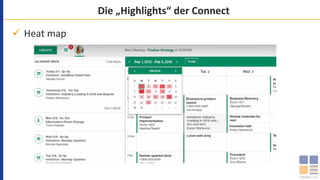 Die	„Highlights“	der	Connect	
ü  Heat	map	
 