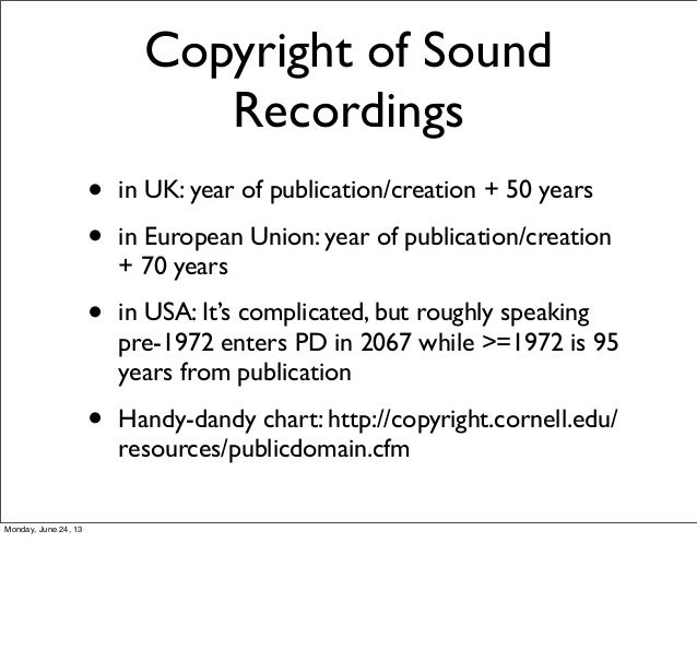 Open uses of sound recordings and images