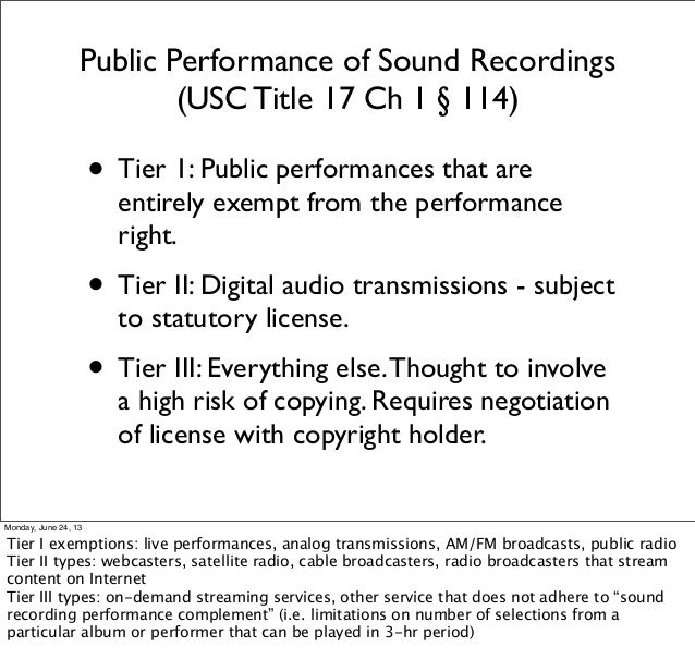 Open uses of sound recordings and images
