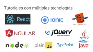 Tutoriales con múltiples tecnologías
 