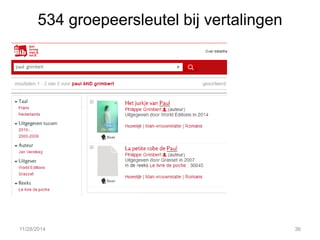 534 groepeersleutel bij vertalingen 
11/28/2014 
36  