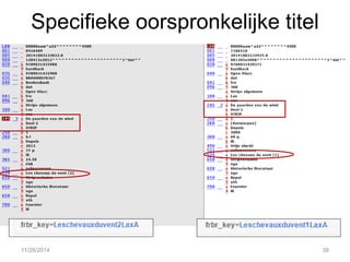 Specifieke oorspronkelijke titel 
11/28/2014 
38  