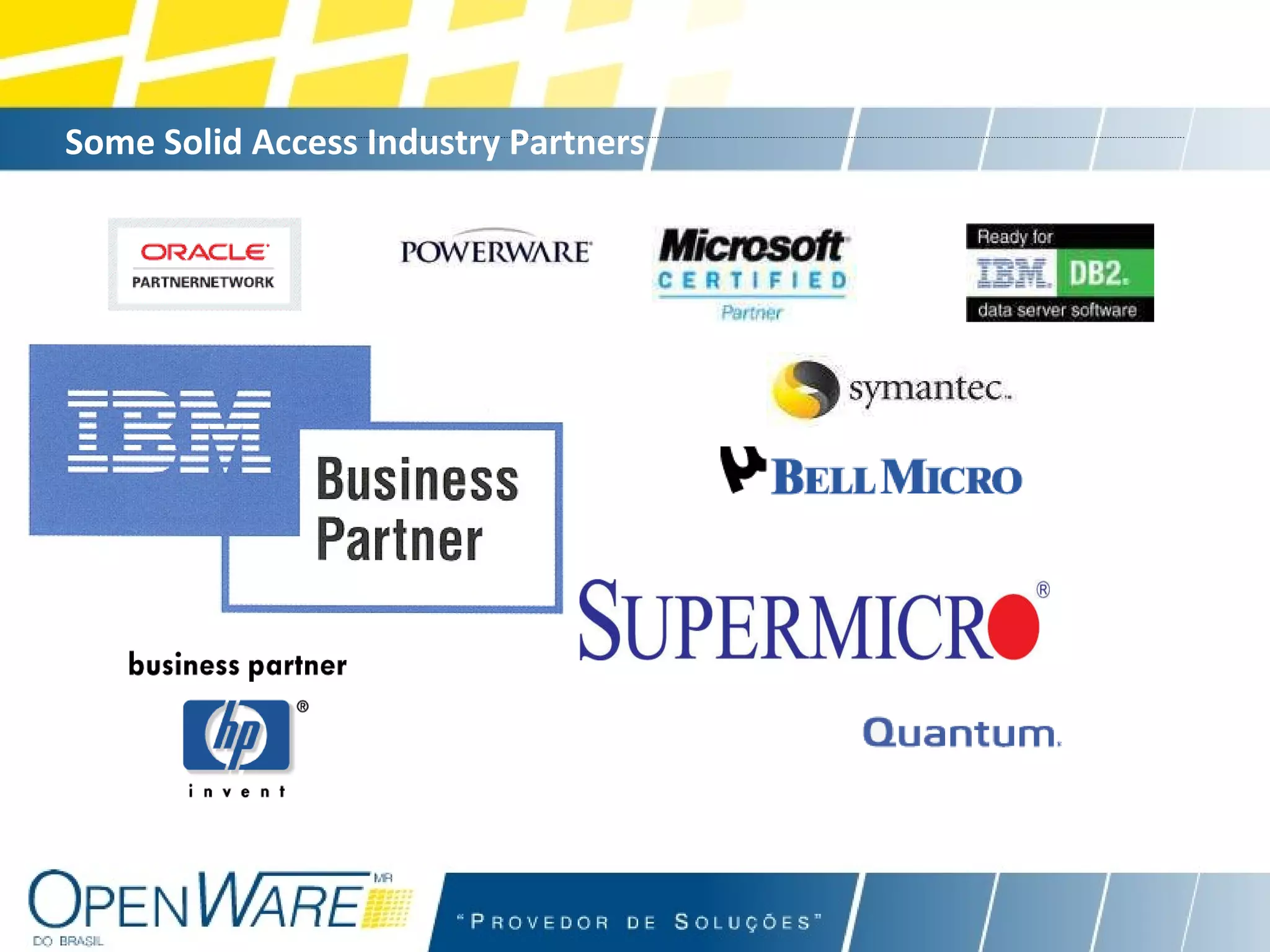 Some Solid Access Industry Partners 