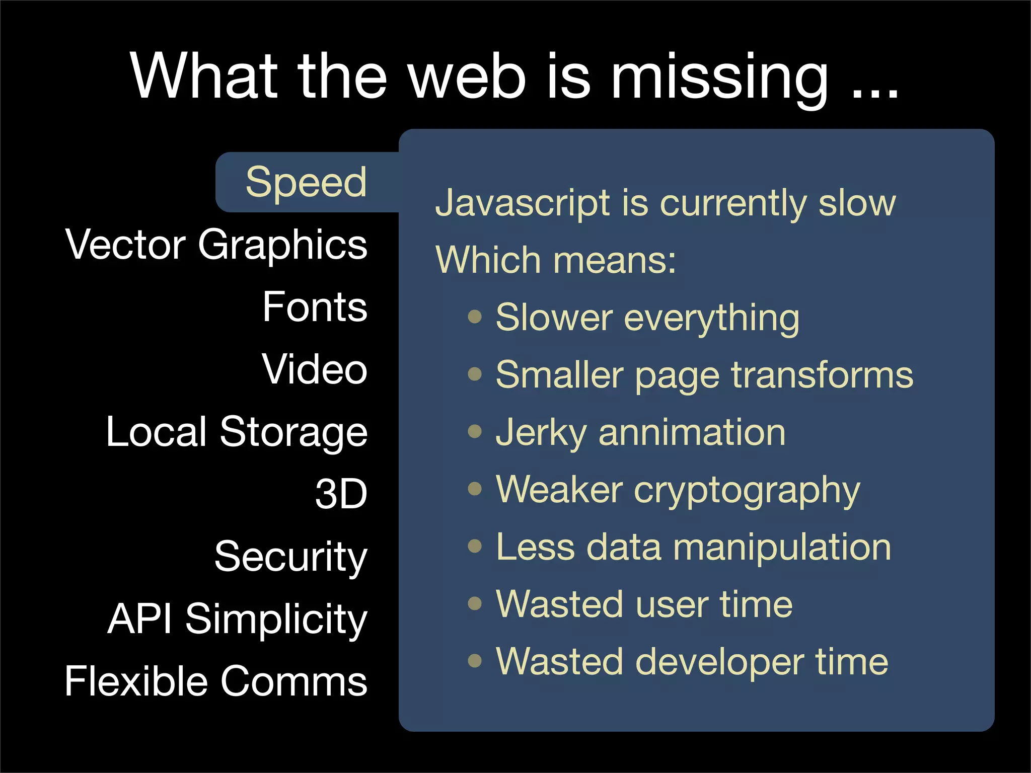 Is the Open Web the Platform for Tomorrow