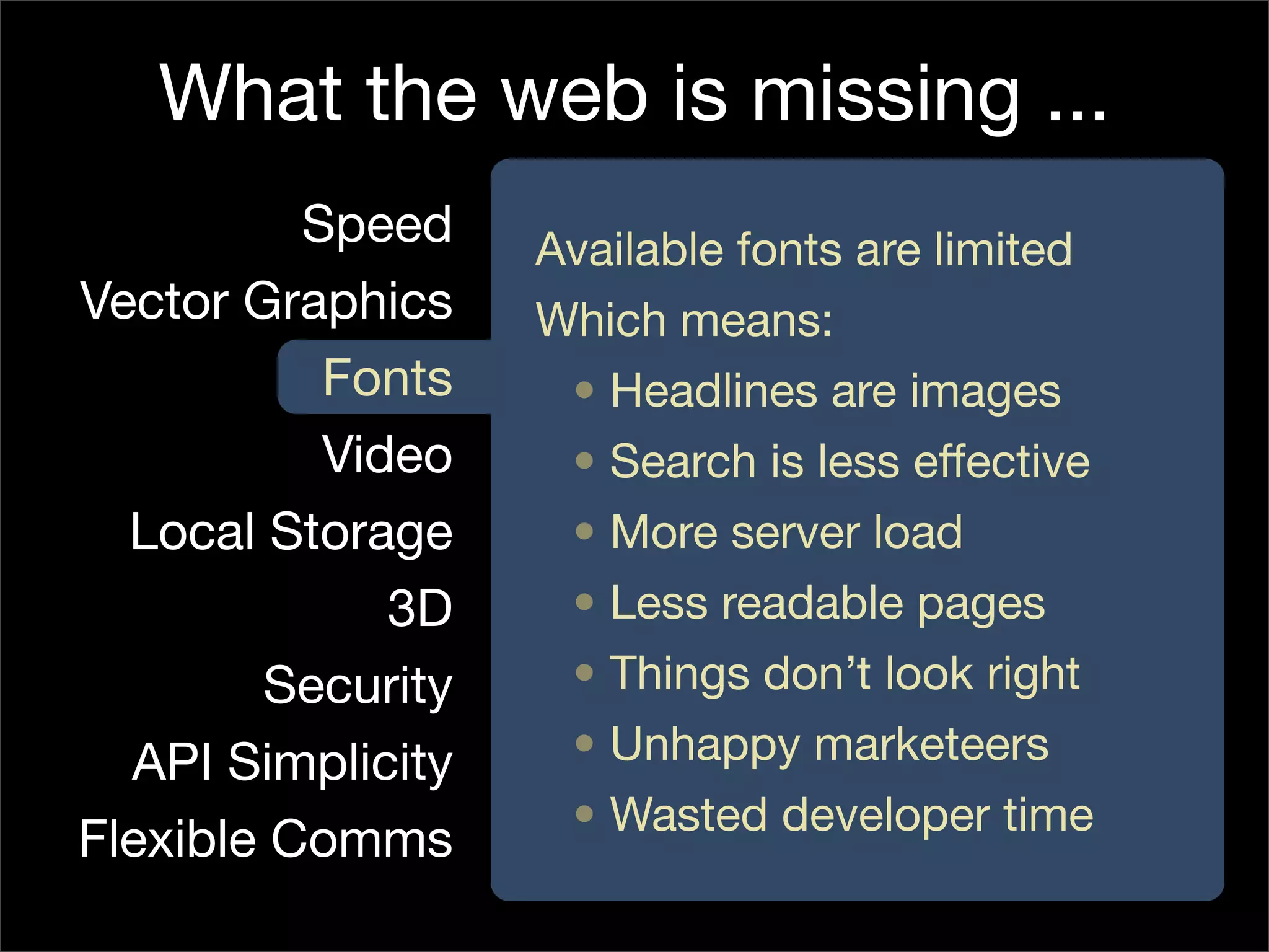 Is the Open Web the Platform for Tomorrow