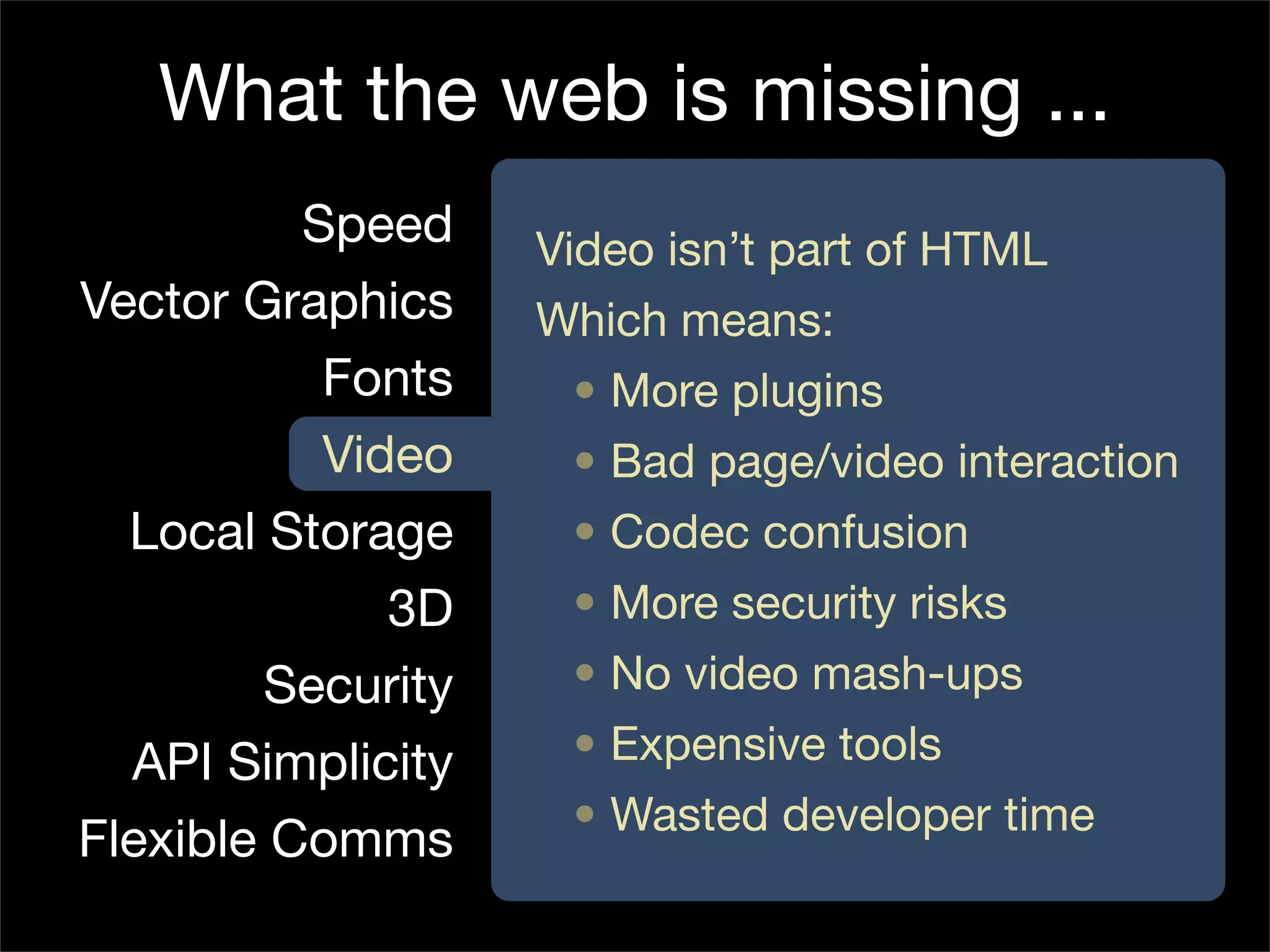 Is the Open Web the Platform for Tomorrow