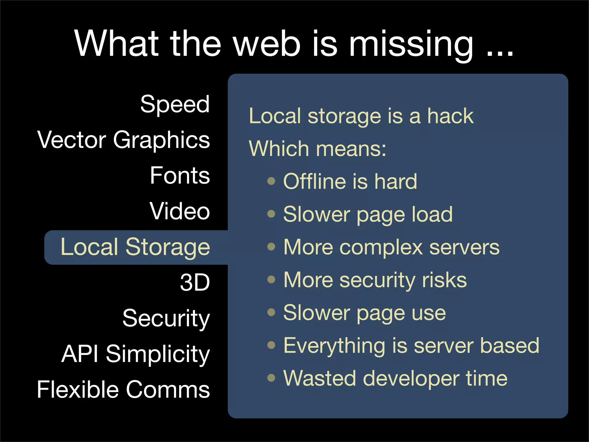 Is the Open Web the Platform for Tomorrow