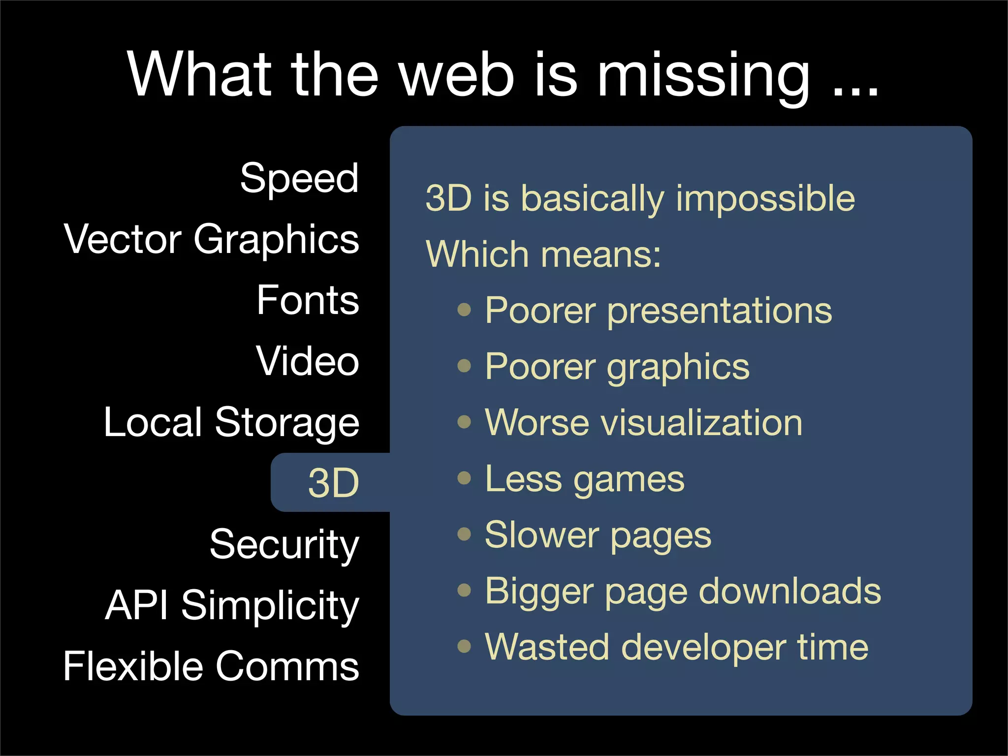 Is the Open Web the Platform for Tomorrow