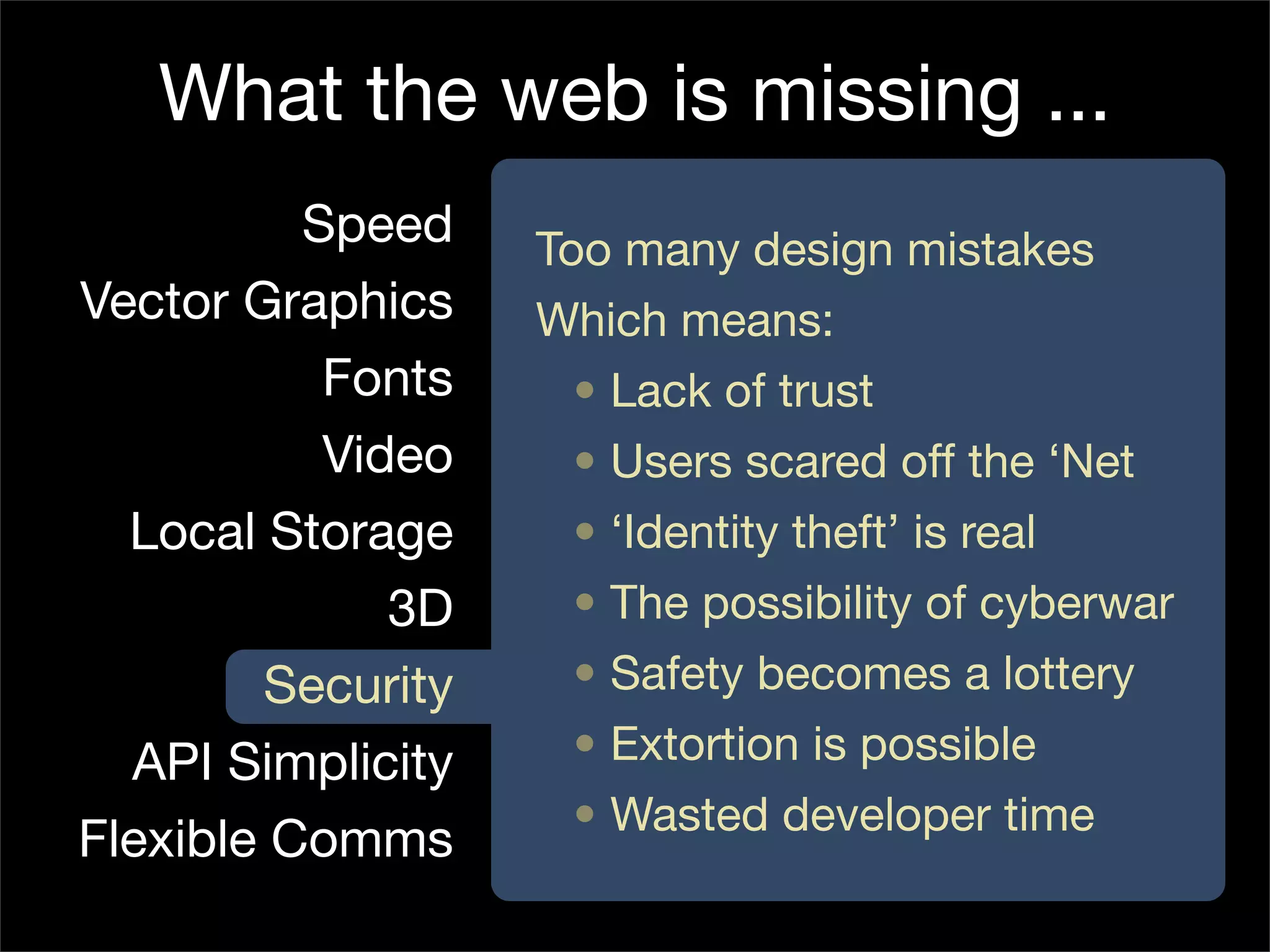 Is the Open Web the Platform for Tomorrow