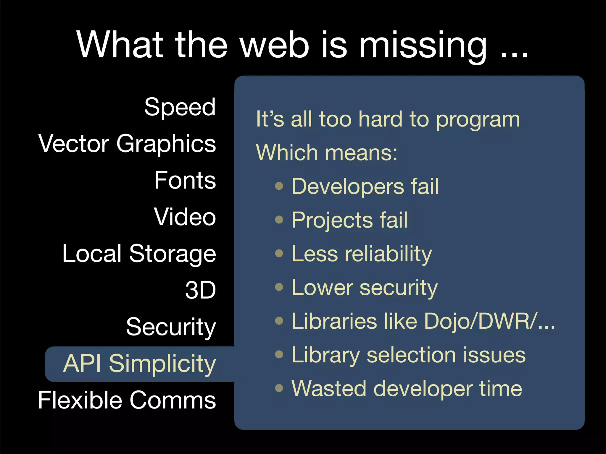 Is the Open Web the Platform for Tomorrow