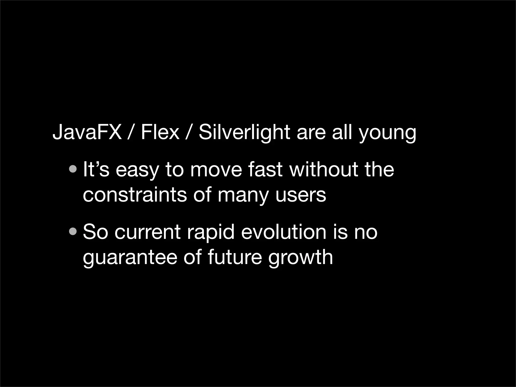 Is the Open Web the Platform for Tomorrow