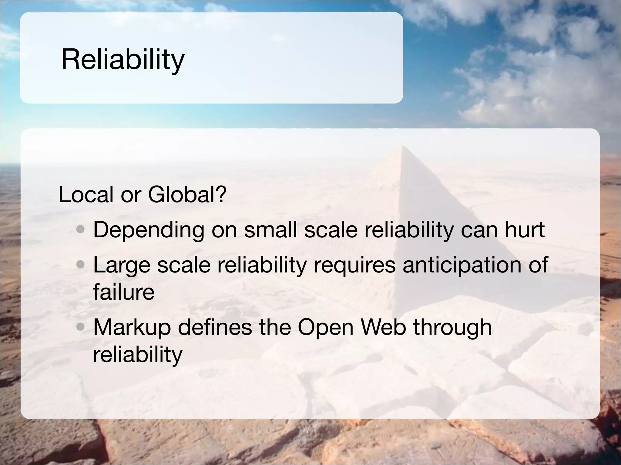 Is the Open Web the Platform for Tomorrow