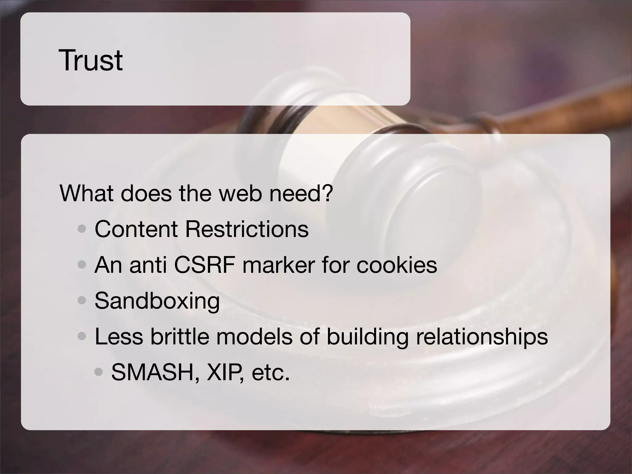 Is the Open Web the Platform for Tomorrow