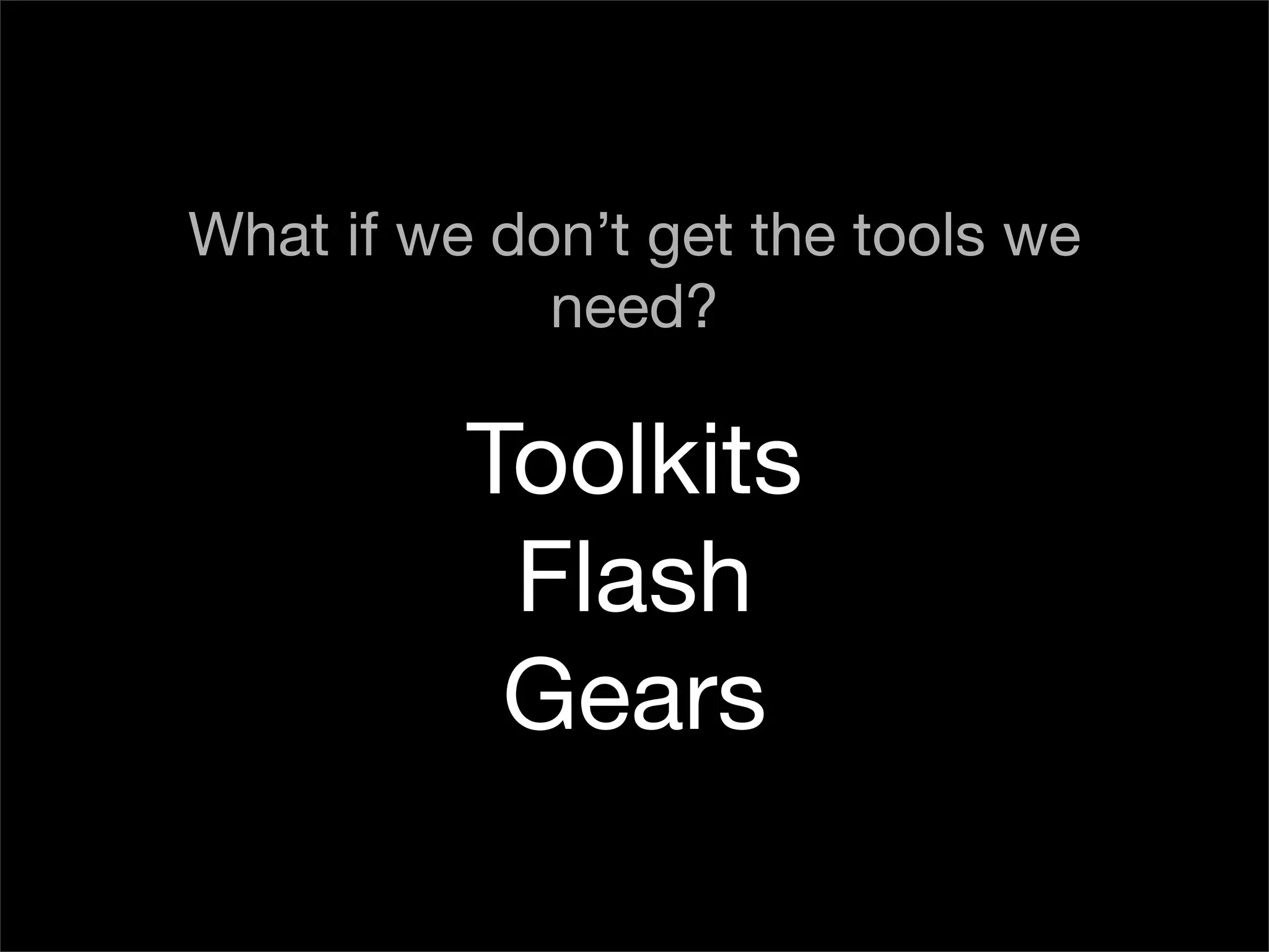 Is the Open Web the Platform for Tomorrow