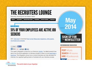 May 
2014 
The world’s talent at your fingertips 
 
