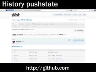 History pushstate




       http://github.com
 
