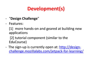 Development(s)"Design Challenge” 