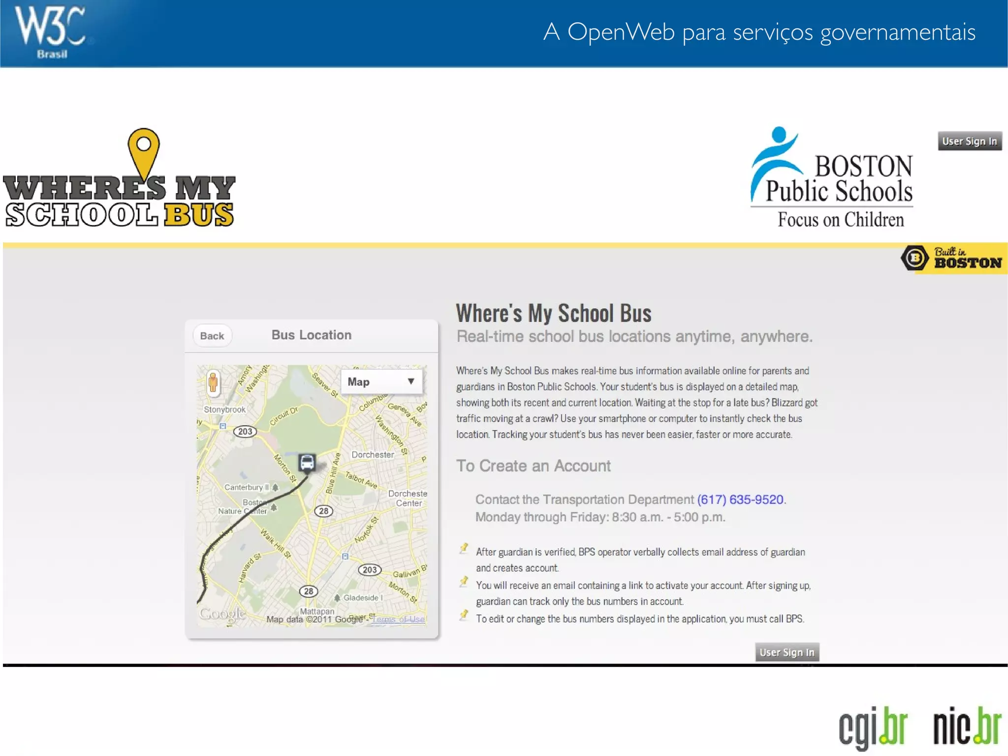 A OpenWeb para serviços governamentais
 
