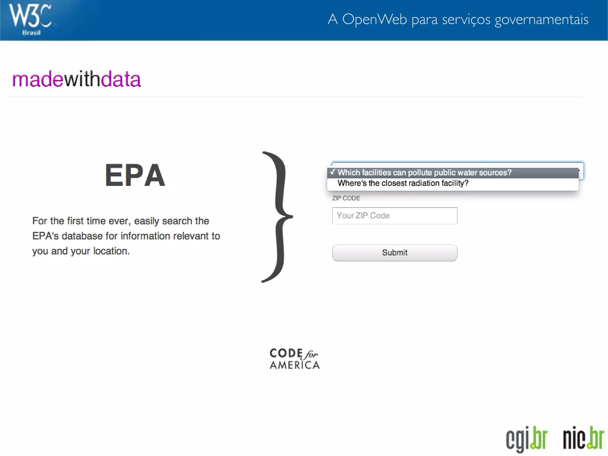 A OpenWeb para serviços governamentais
 
