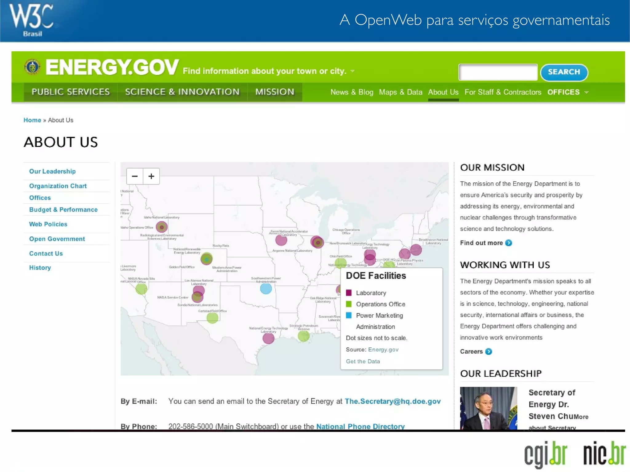 A OpenWeb para serviços governamentais
 