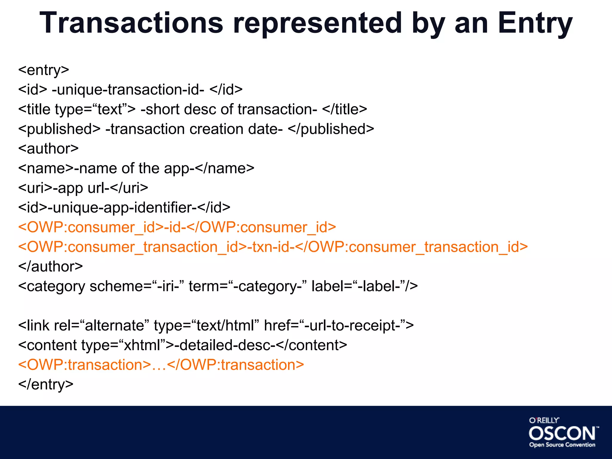 Type of Payment – instant, subscription, pre-pay, post-pay, refund, agreement to pay in future