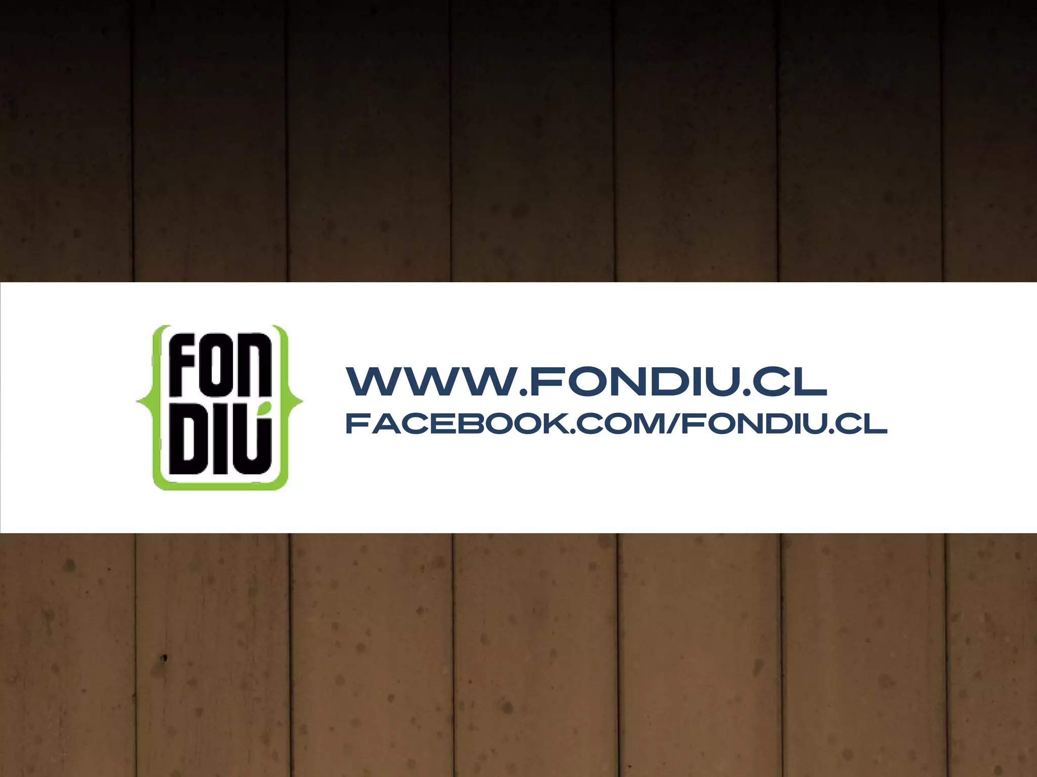 www.fondiu.cl
facebook.com/fondiu.cl
 