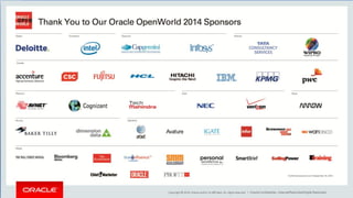 Copyright © 2014, Oracle and/or its affiliates. All rights reserved. |
 