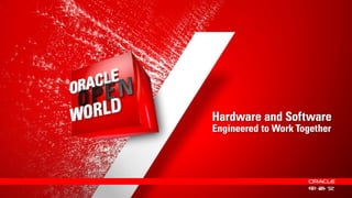 Copyright © 2013, Oracle and/or its affiliates. All rights reserved. Insert Information Protection Policy Classification 33 from Slide 12 
Graphic Section Divider 

