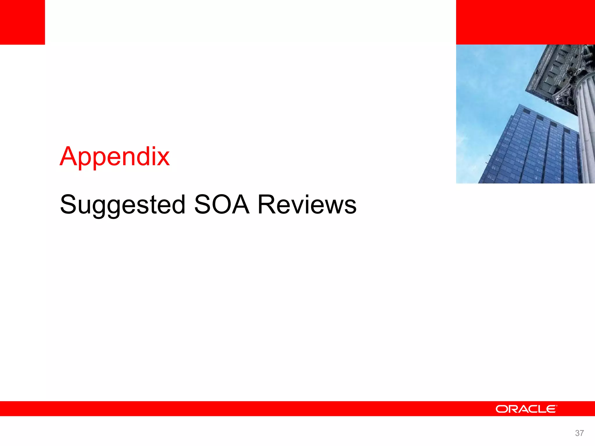 <Insert Picture Here> Appendix Suggested SOA Reviews 