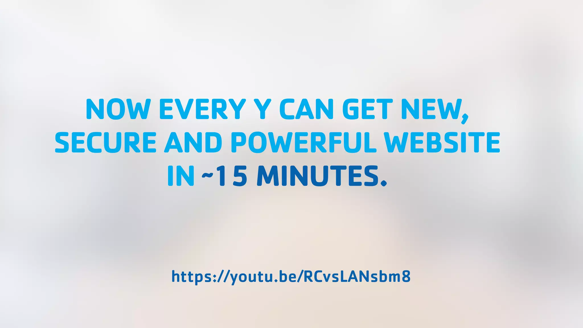 NOW EVERY Y CAN GET NEW, SECURE AND POWERFUL WEBSITE IN ~15 MINUTES. https://youtu.be/RCvsLANsbm8 
