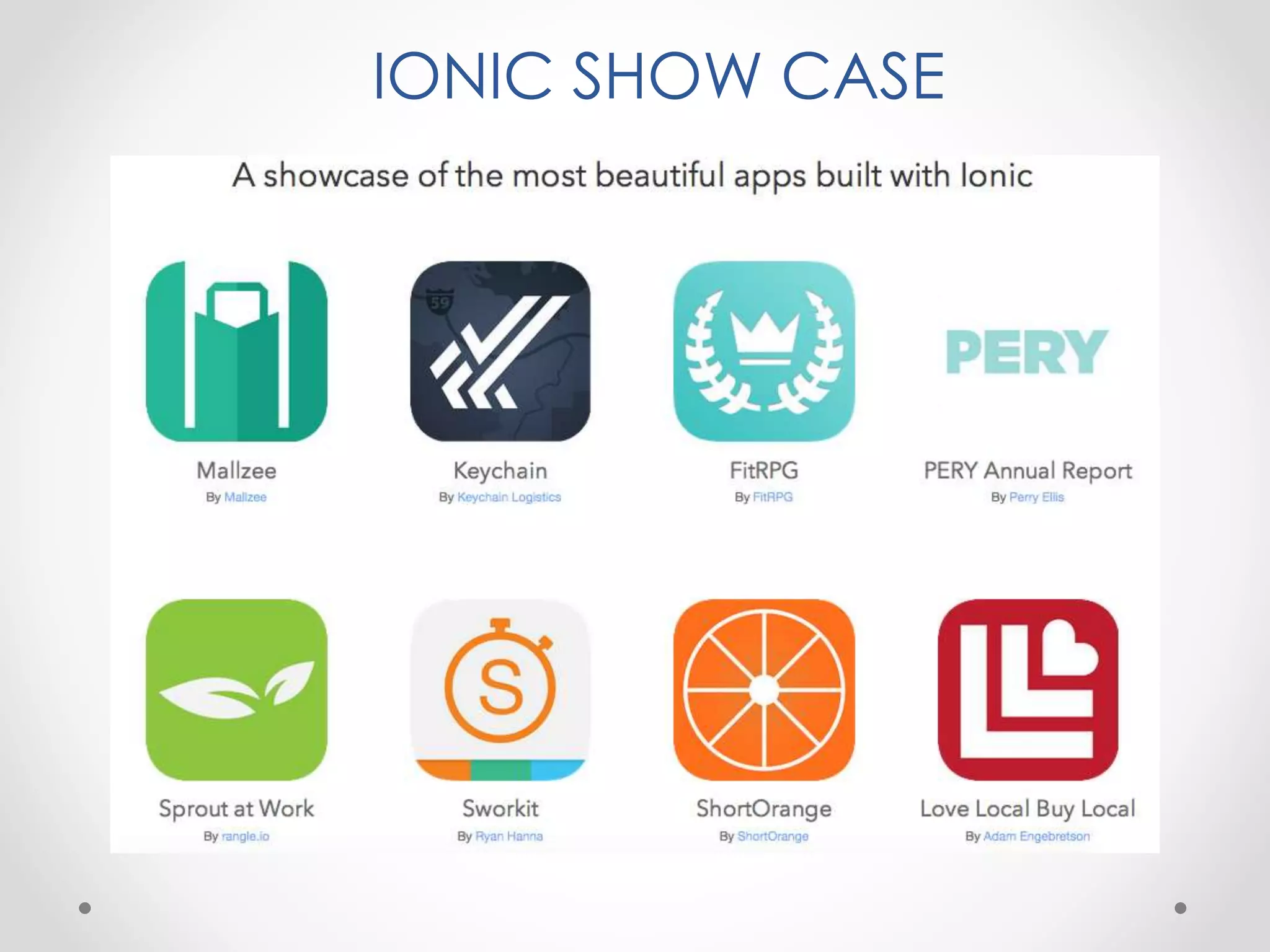 IONIC SHOW CASE